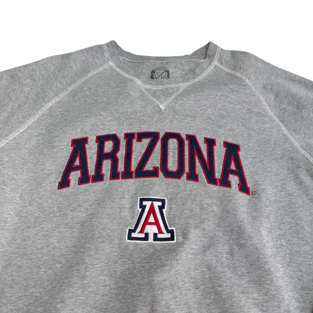 Campus Drive University of Arizona Crew Neck Sweatshirt Heather Gray, Size XL - Picture 3 of 6